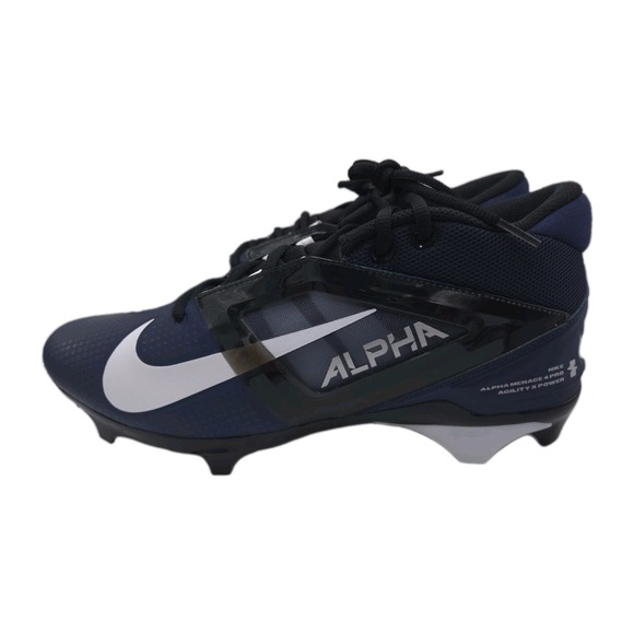 Nike Alpha Menace 4‎ Pro Football Cleats Navy Blue Men's Size 12 FD7037-401 - Picture 1 of 7